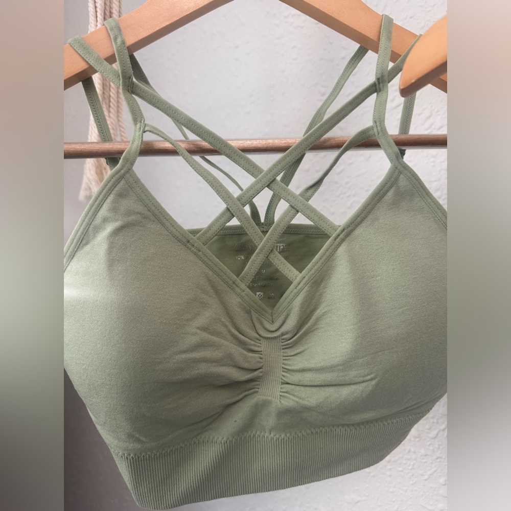 Zenana Outfitters Navy and Sage Sports Bras - Picture 5 of 16